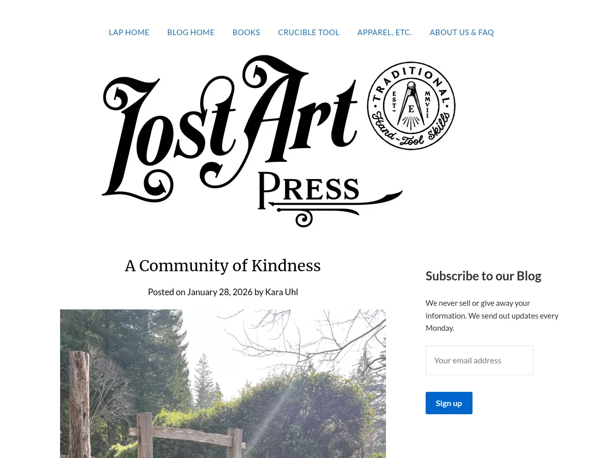 Lost Art Press Screenshot