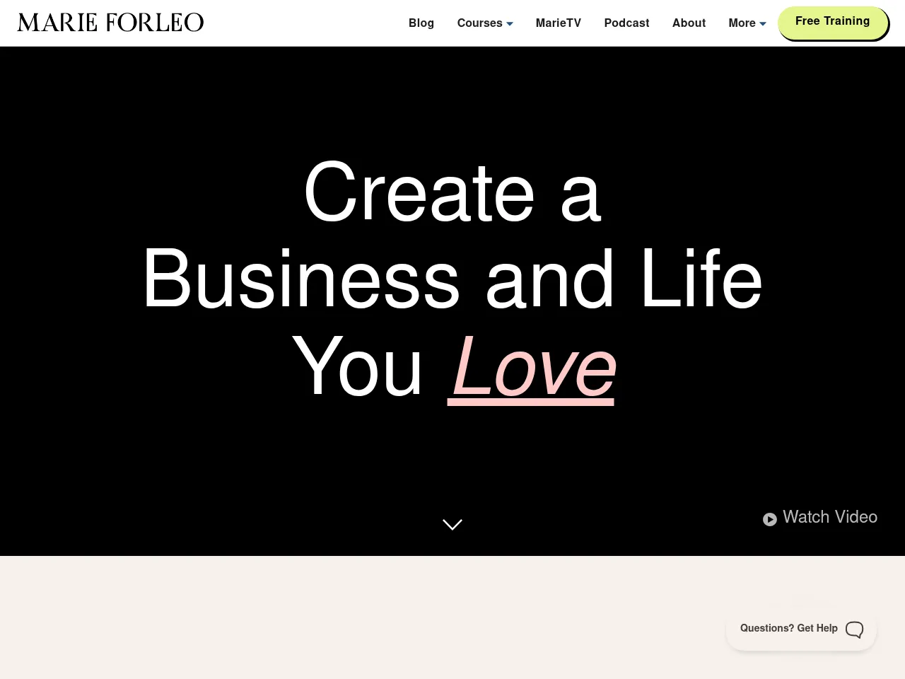 Marie Forleo Screenshot