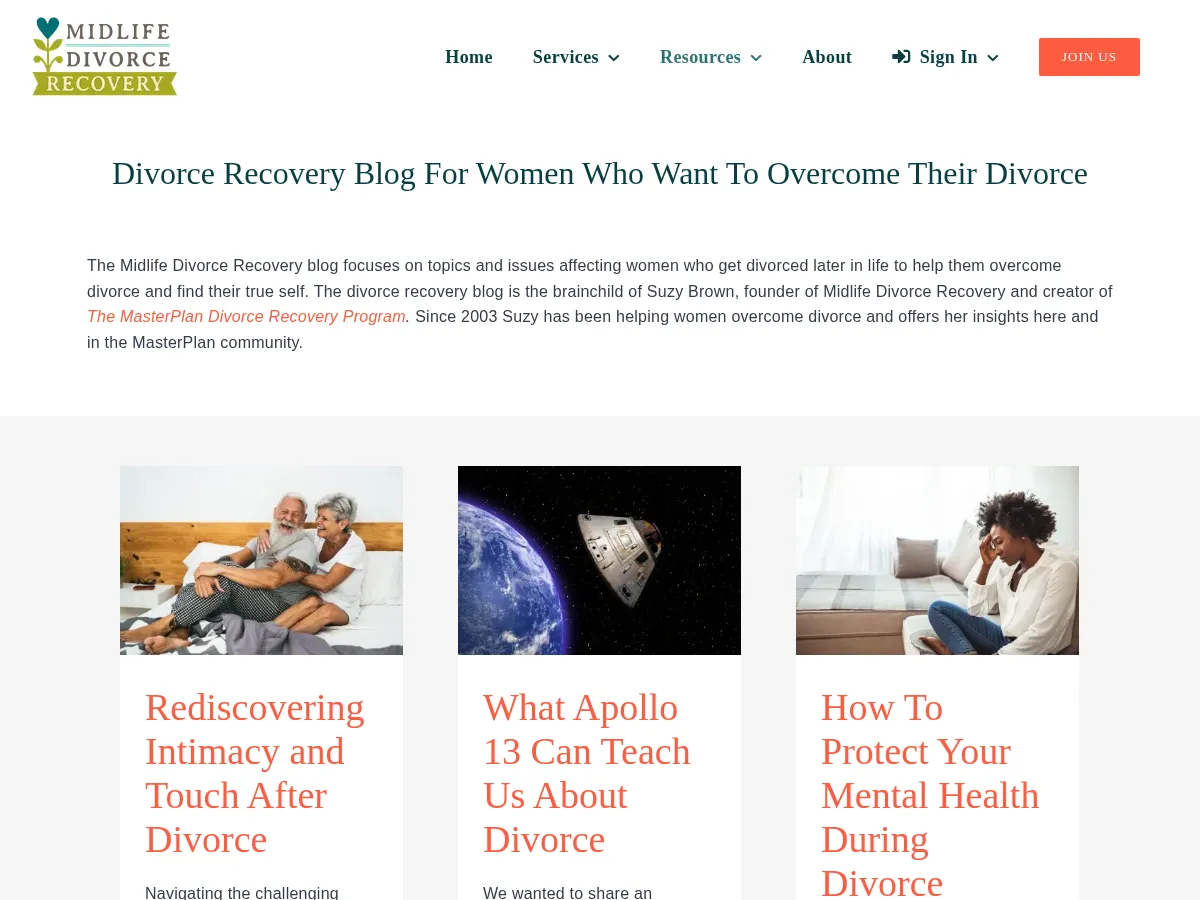 Midlife Divorce Recovery Screenshot