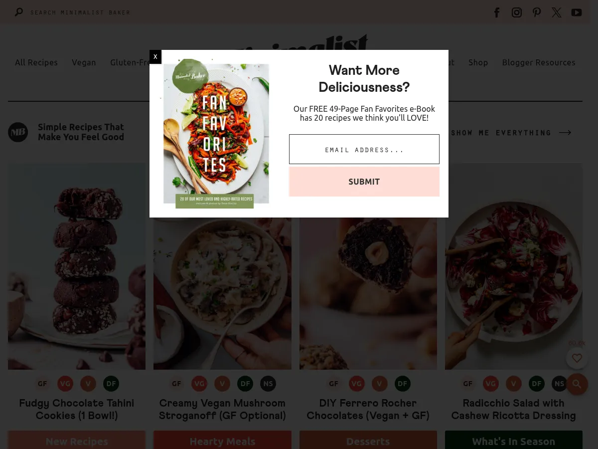 Minimalist Baker Screenshot