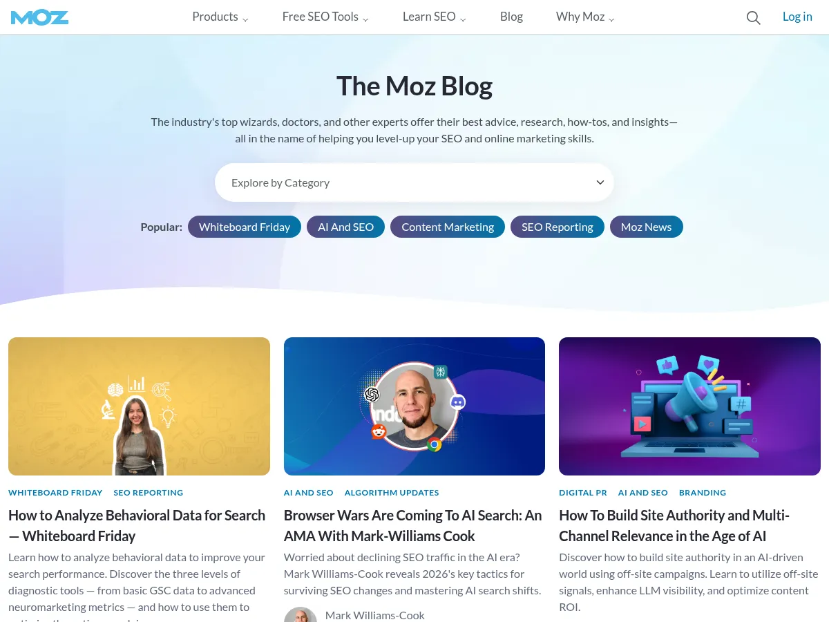 Moz Blog Screenshot
