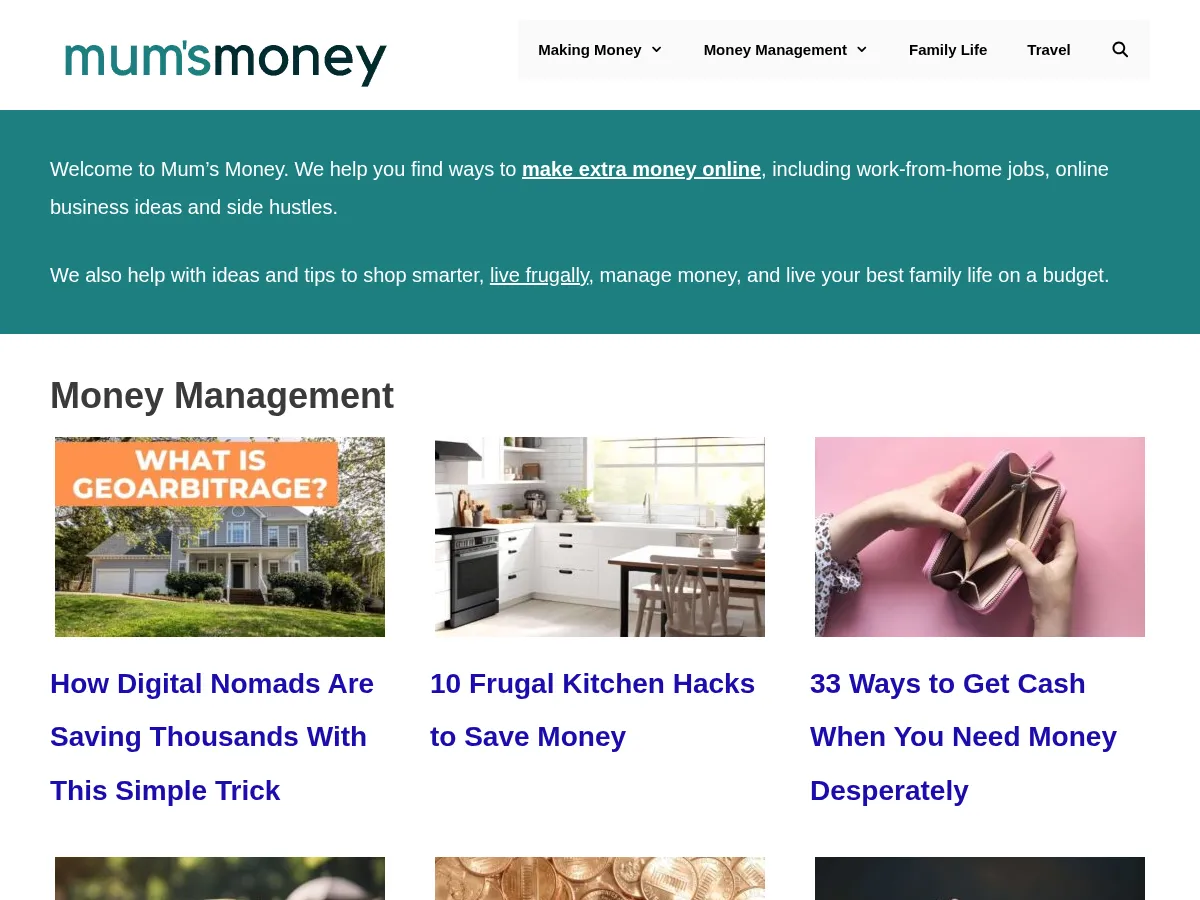 Mum's Money Screenshot