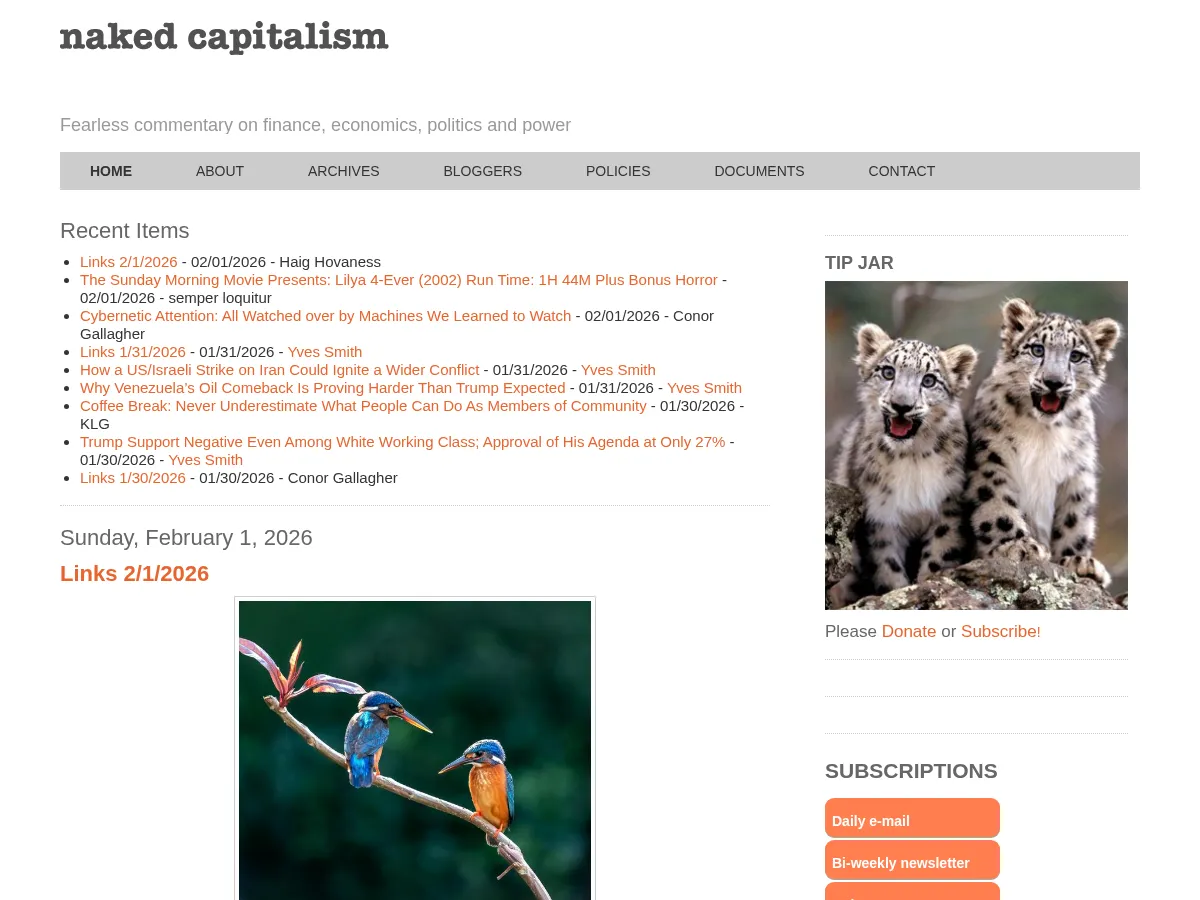 Naked Capitalism Screenshot