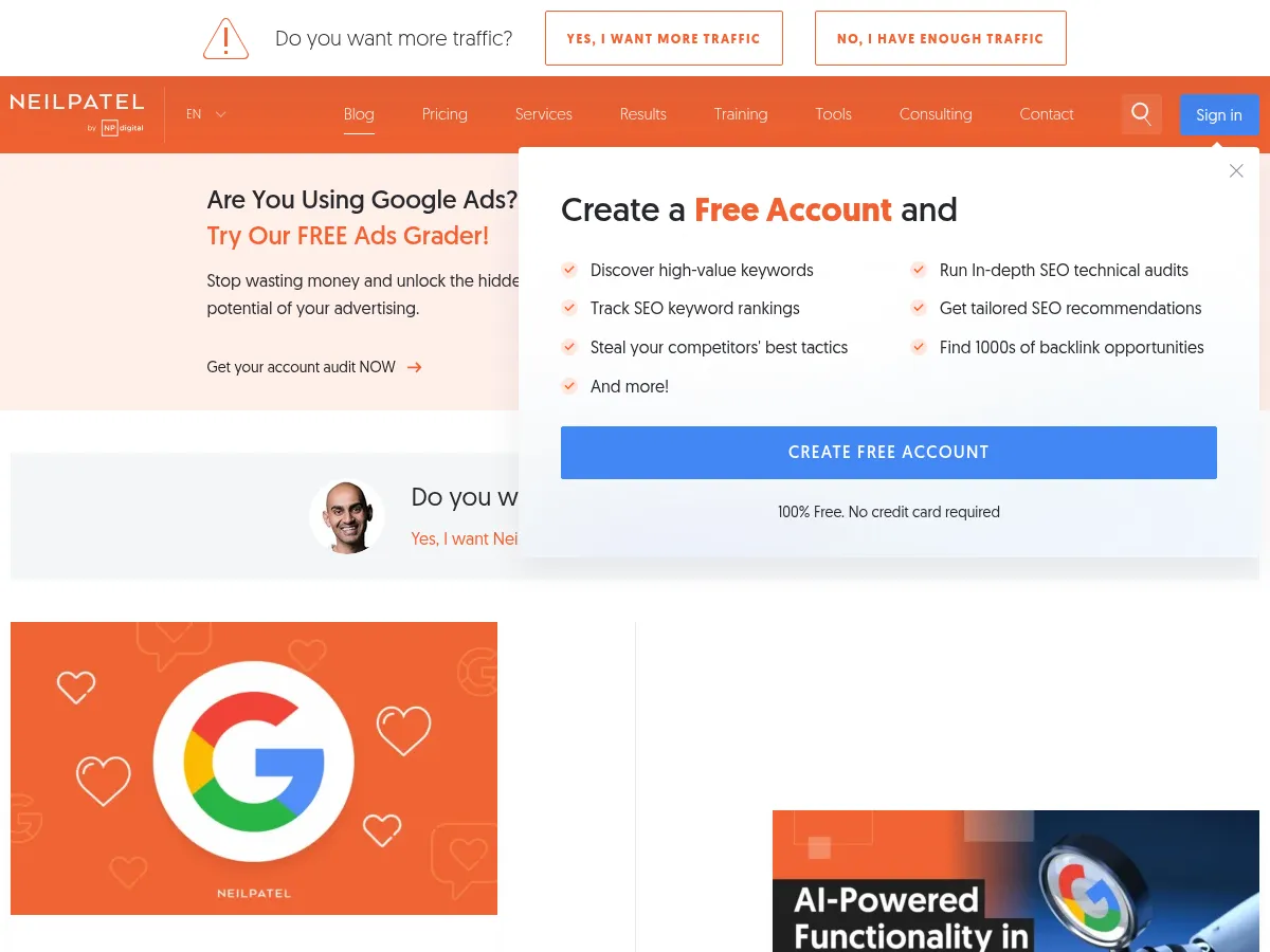 Neil Patel Screenshot