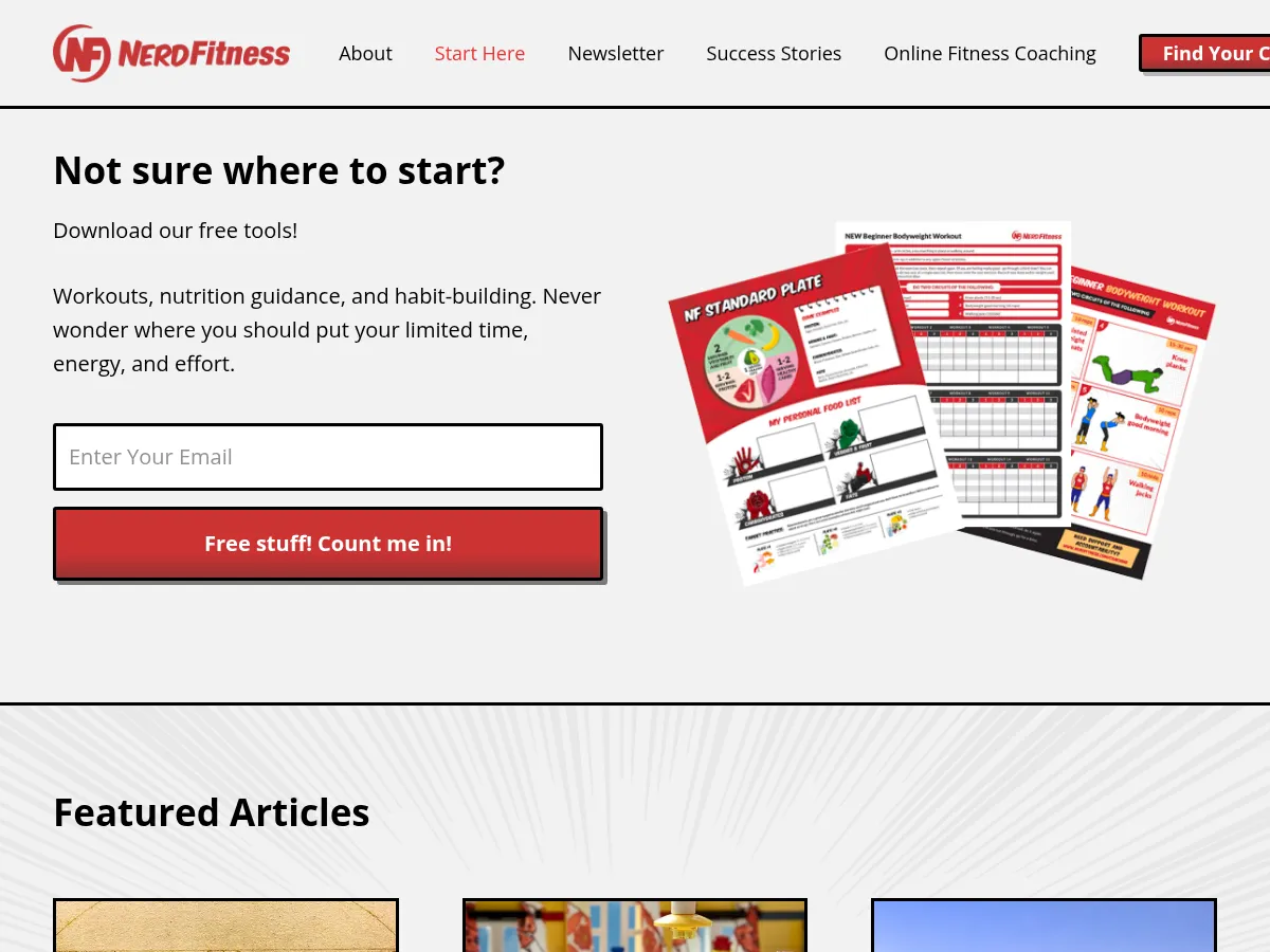 Nerd Fitness Screenshot