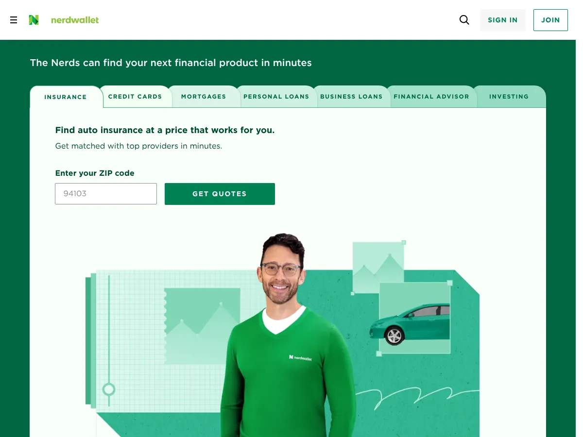 NerdWallet Screenshot