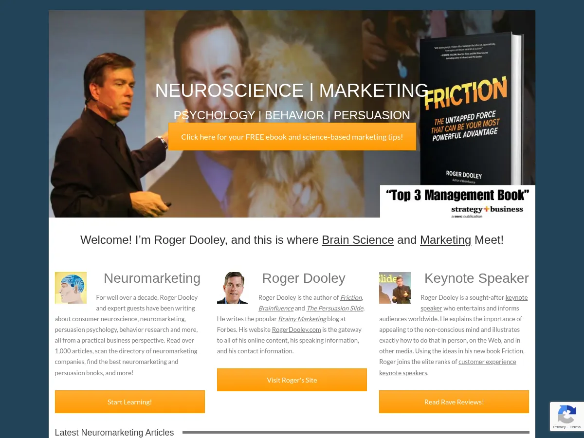 Neuroscience Marketing Screenshot
