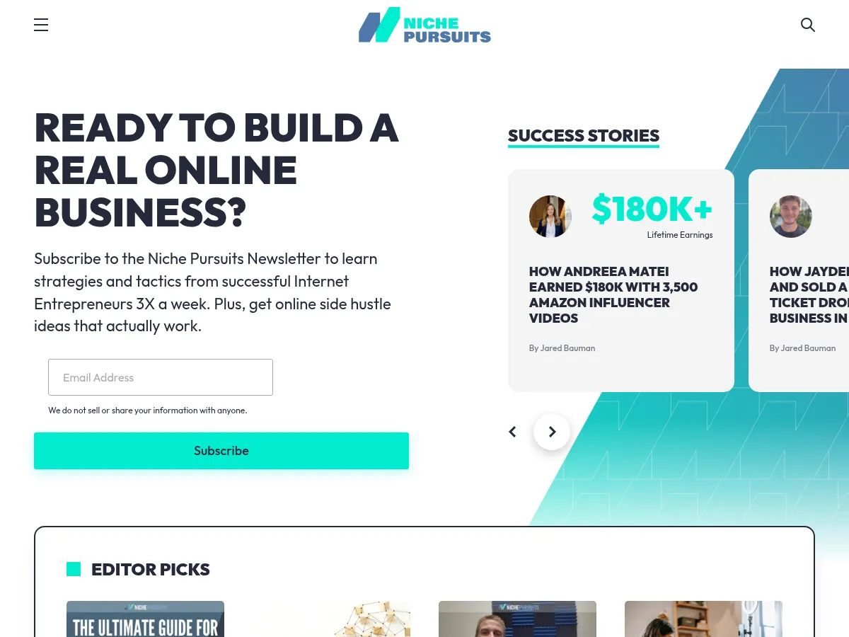 Niche Pursuits Screenshot