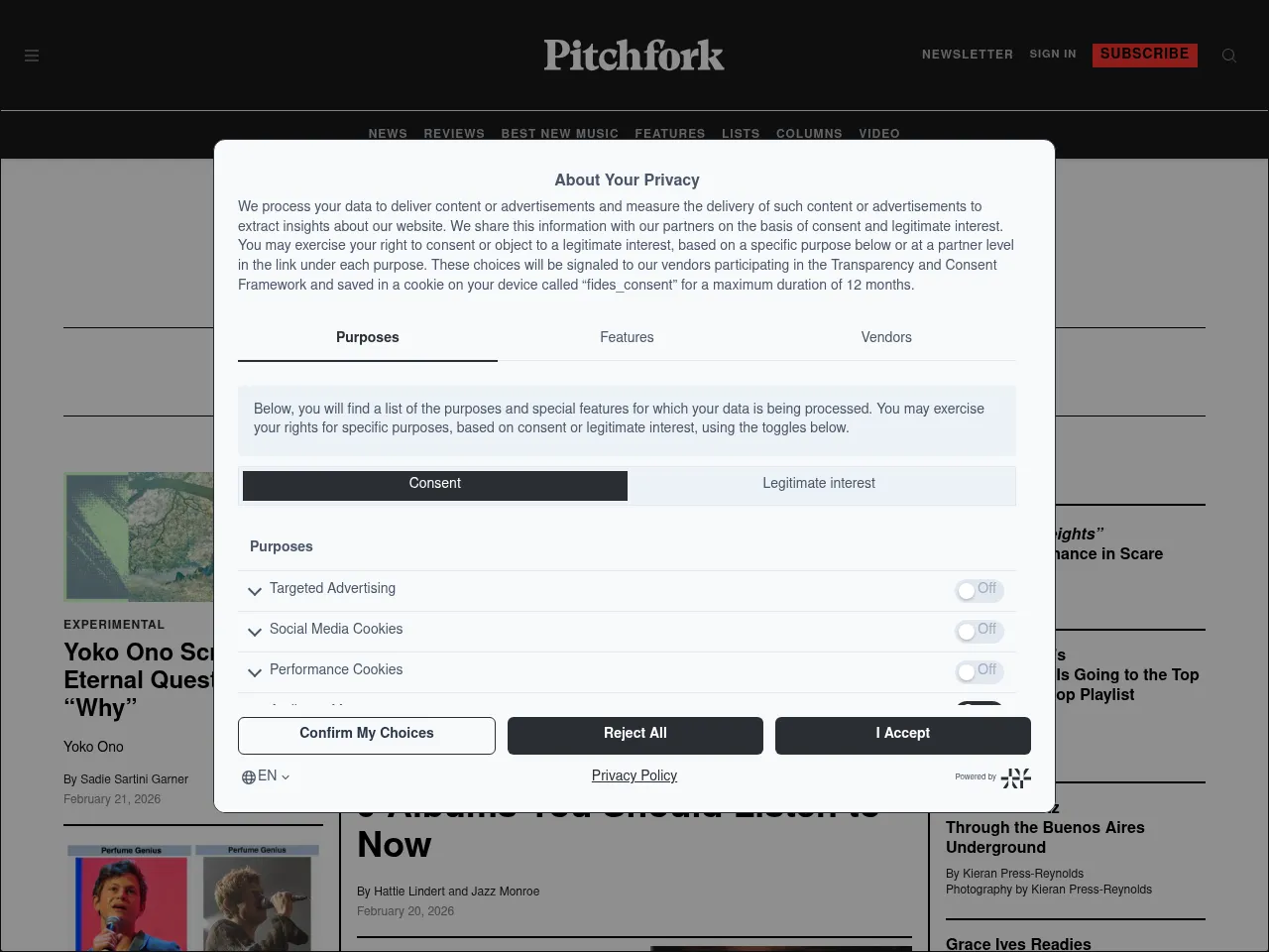 Pitchfork Screenshot