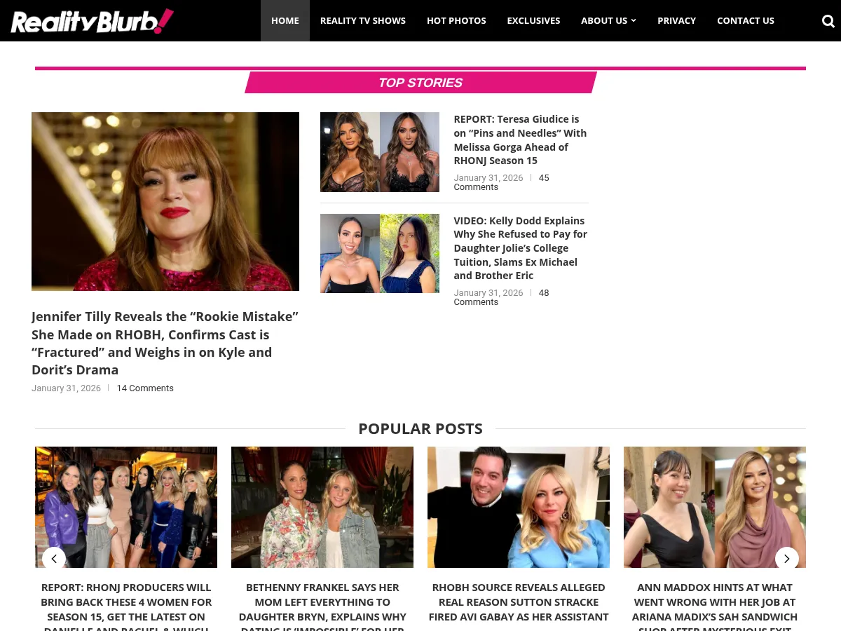 Reality Blurb Screenshot