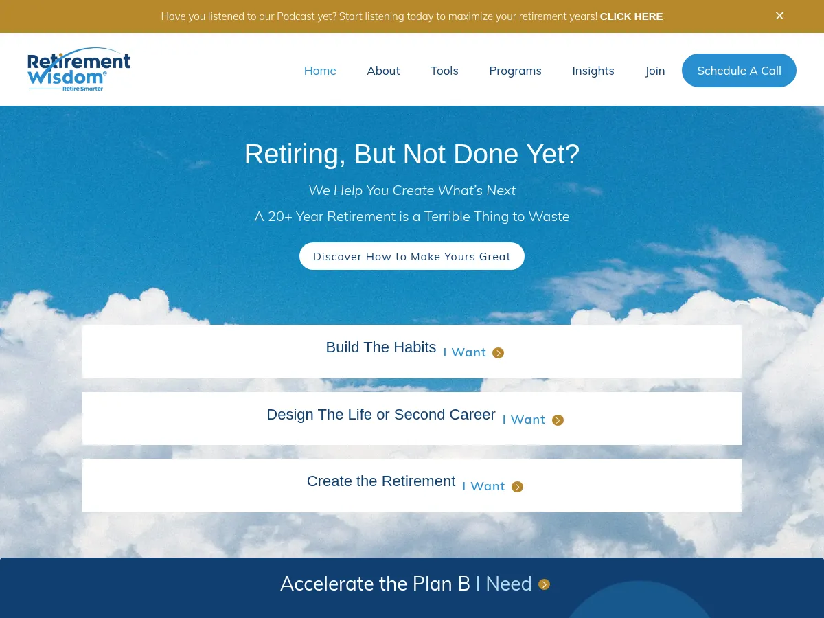 Retirement Wisdom Blog Screenshot