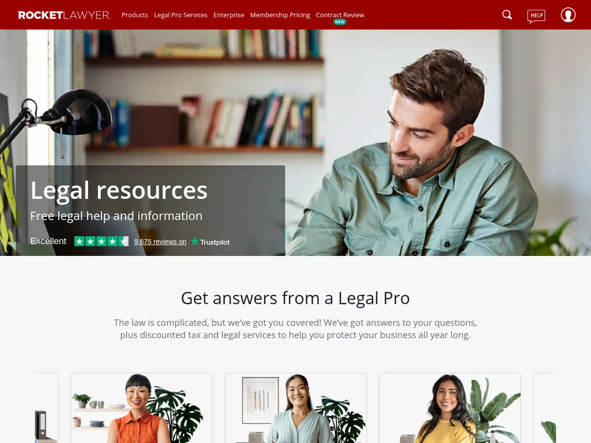 Rocket Lawyer Screenshot