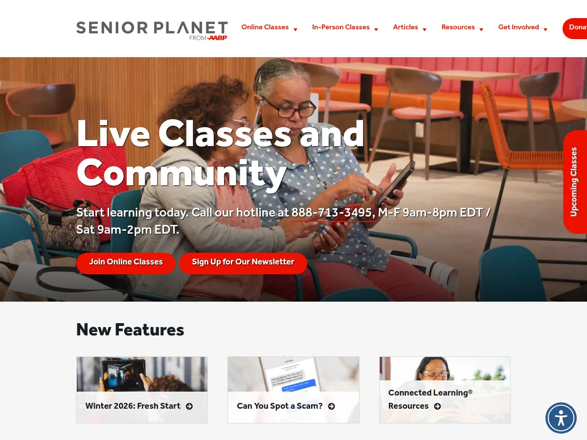 Senior Planet Screenshot