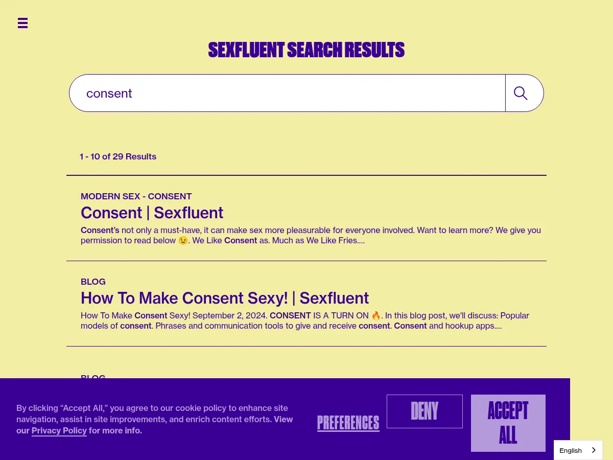 Sexfluent Screenshot