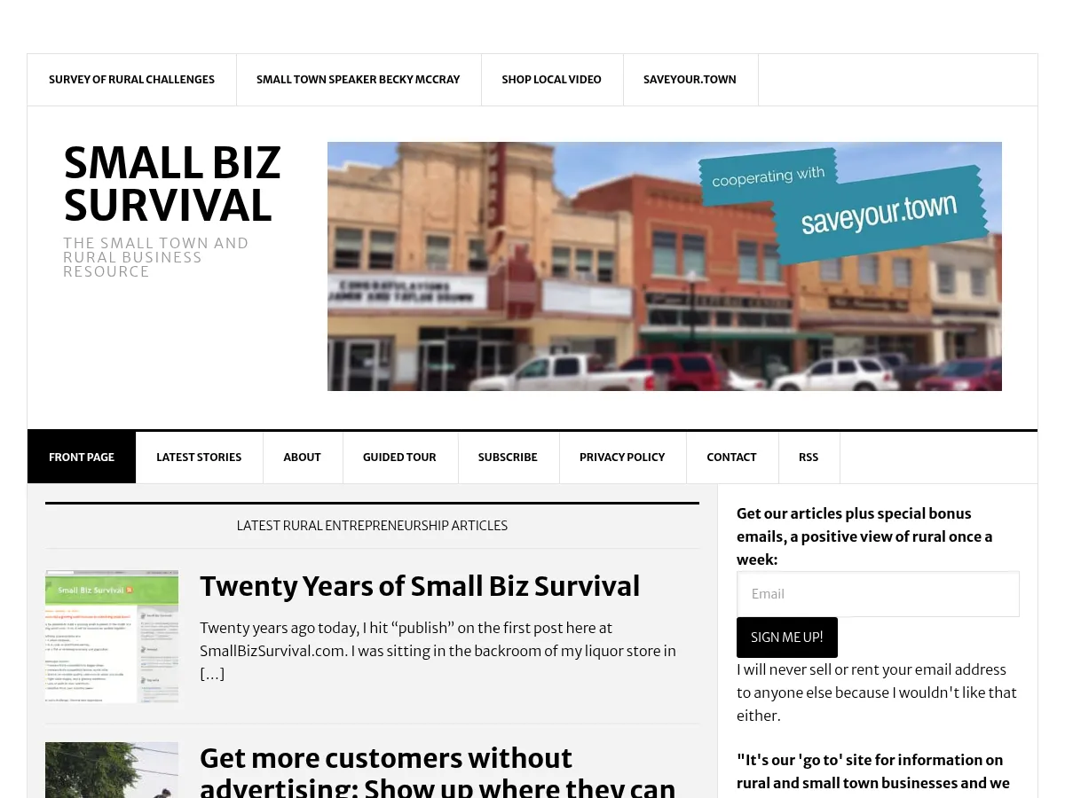 Small Business Survival Screenshot