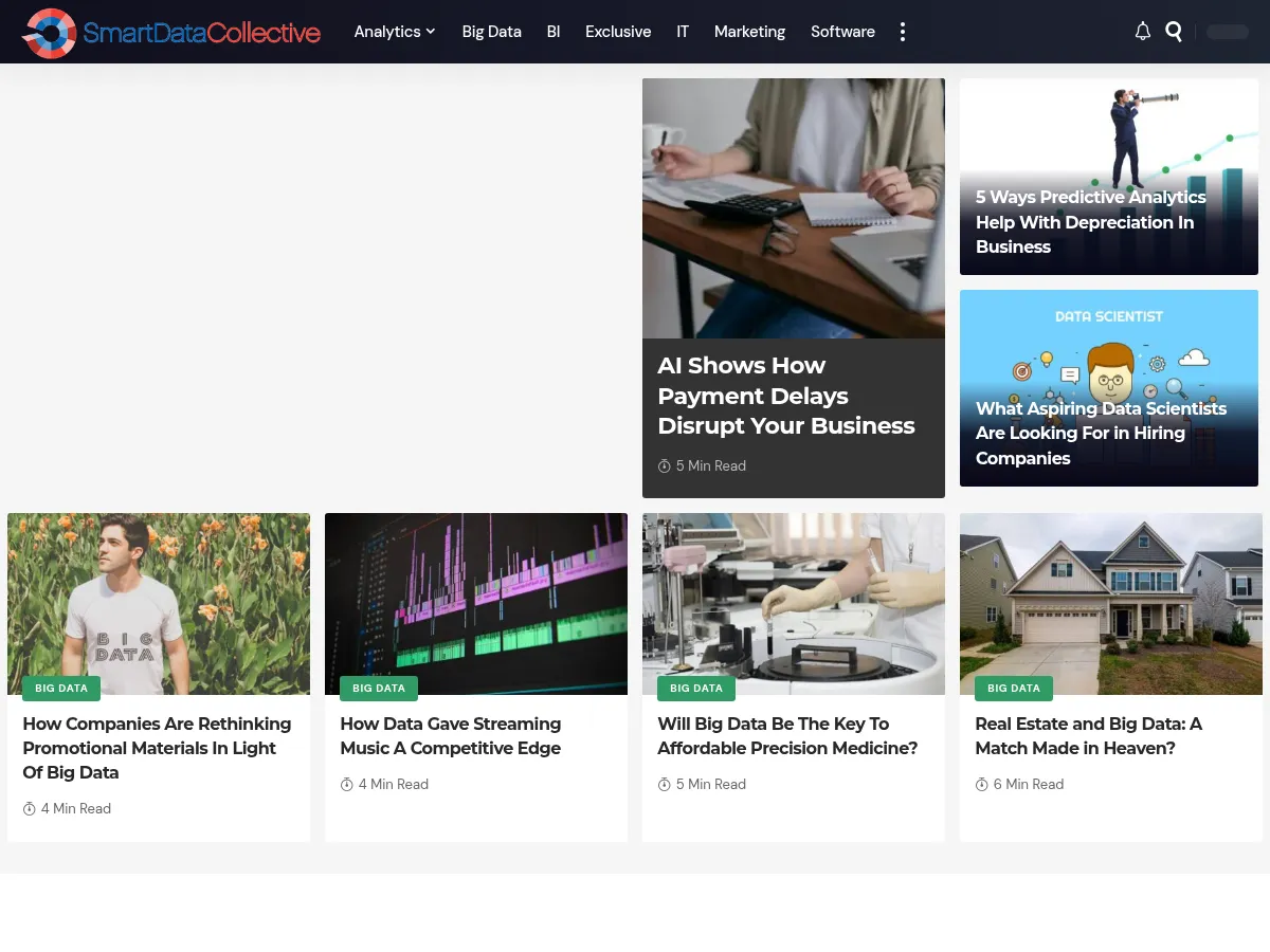 SmartData Collective Screenshot