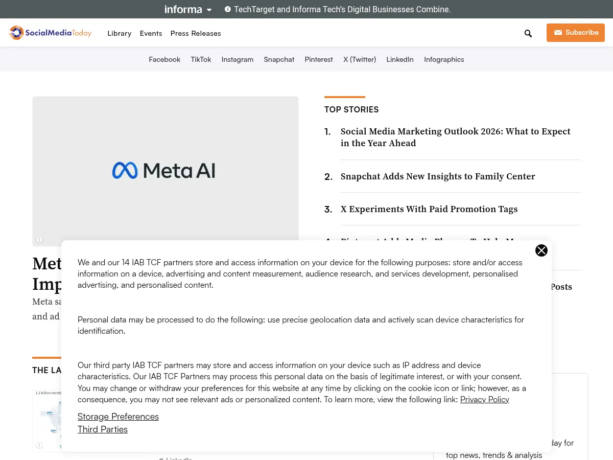 Social Media Today Screenshot