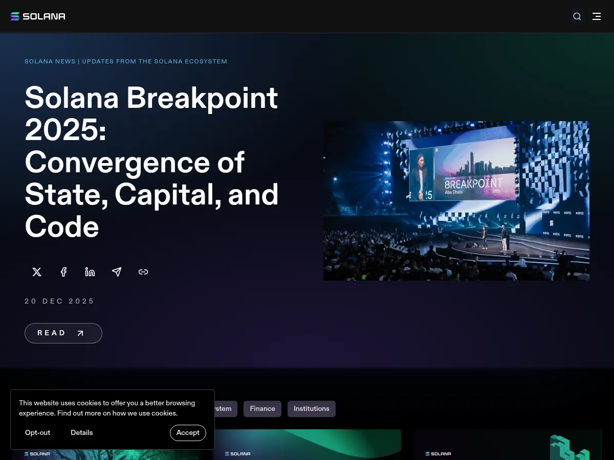 Solana News Screenshot