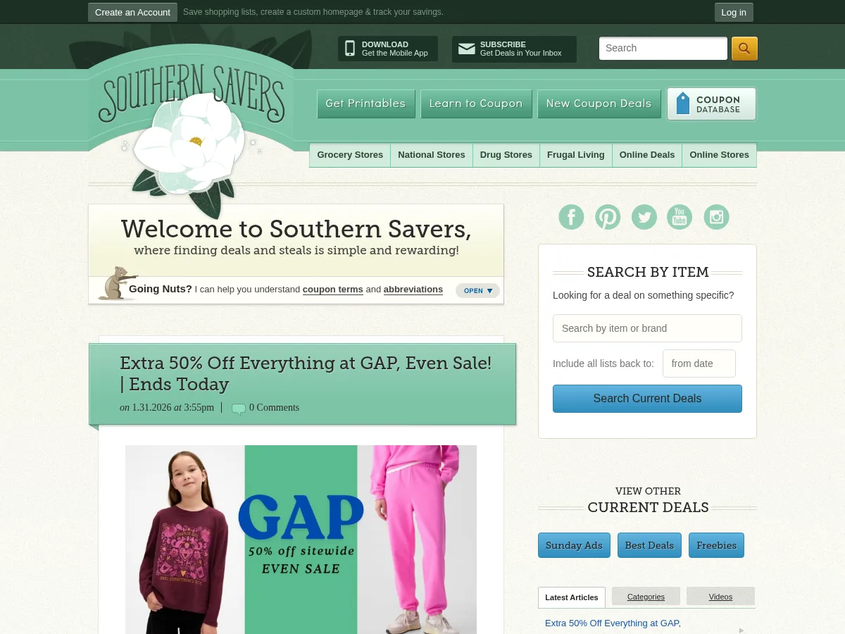 Southern Savers Screenshot
