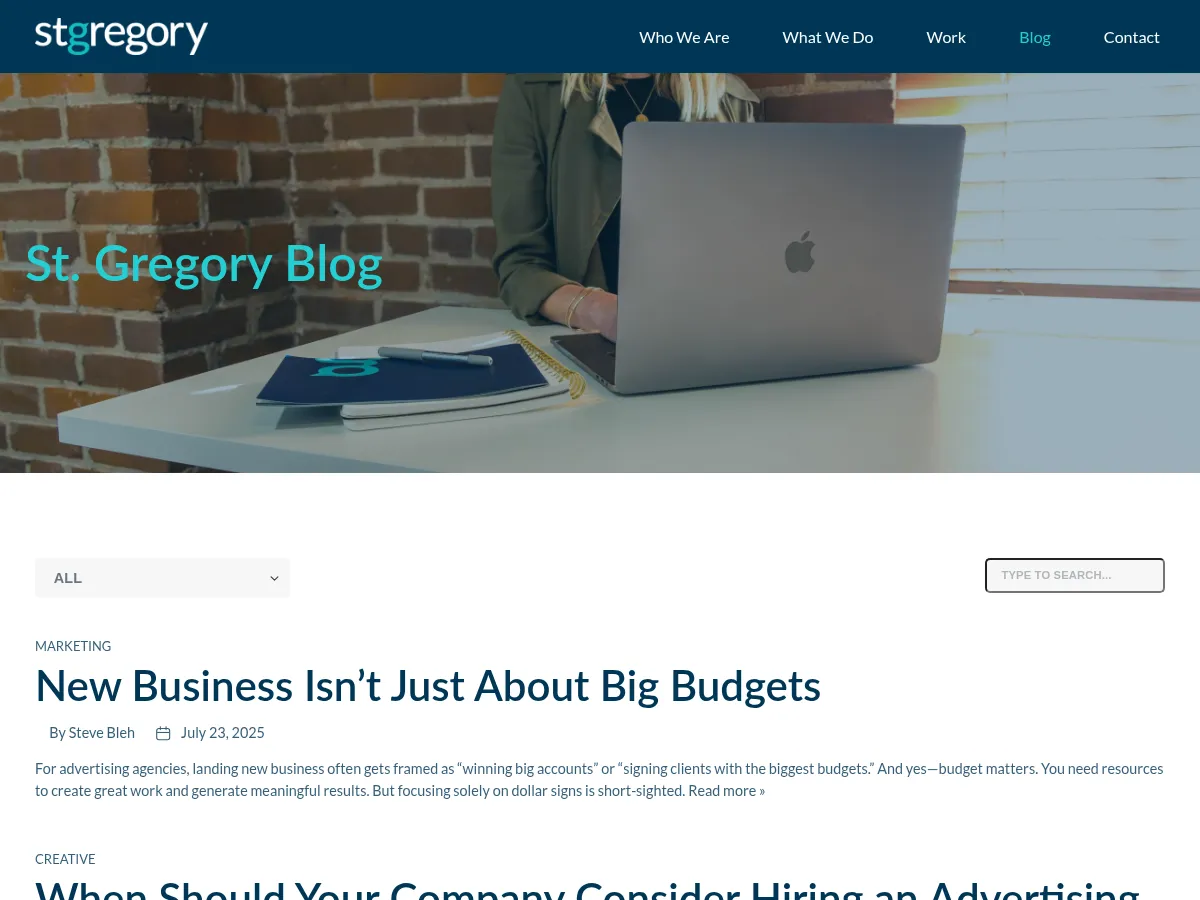 St Gregory Group Screenshot