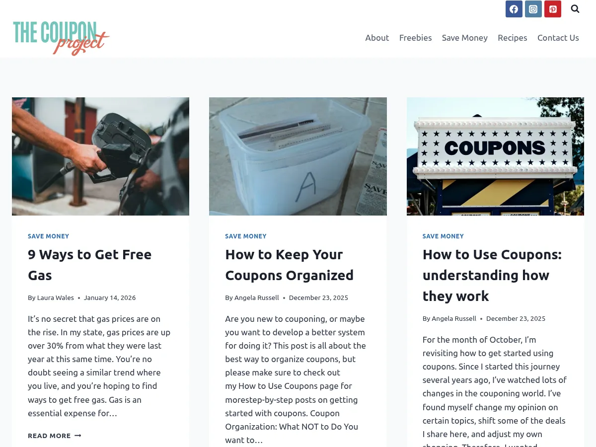 The Coupon Project Screenshot