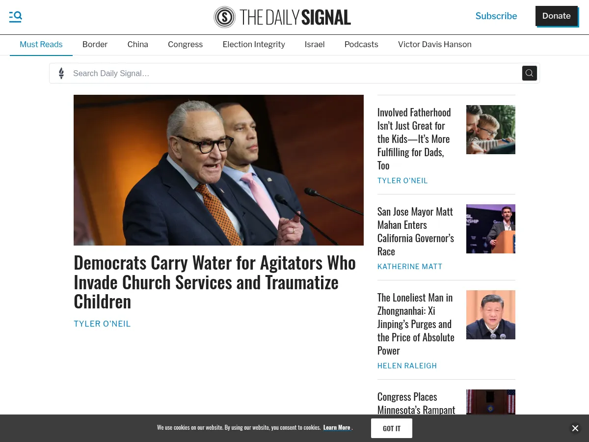 The Daily Signal Screenshot