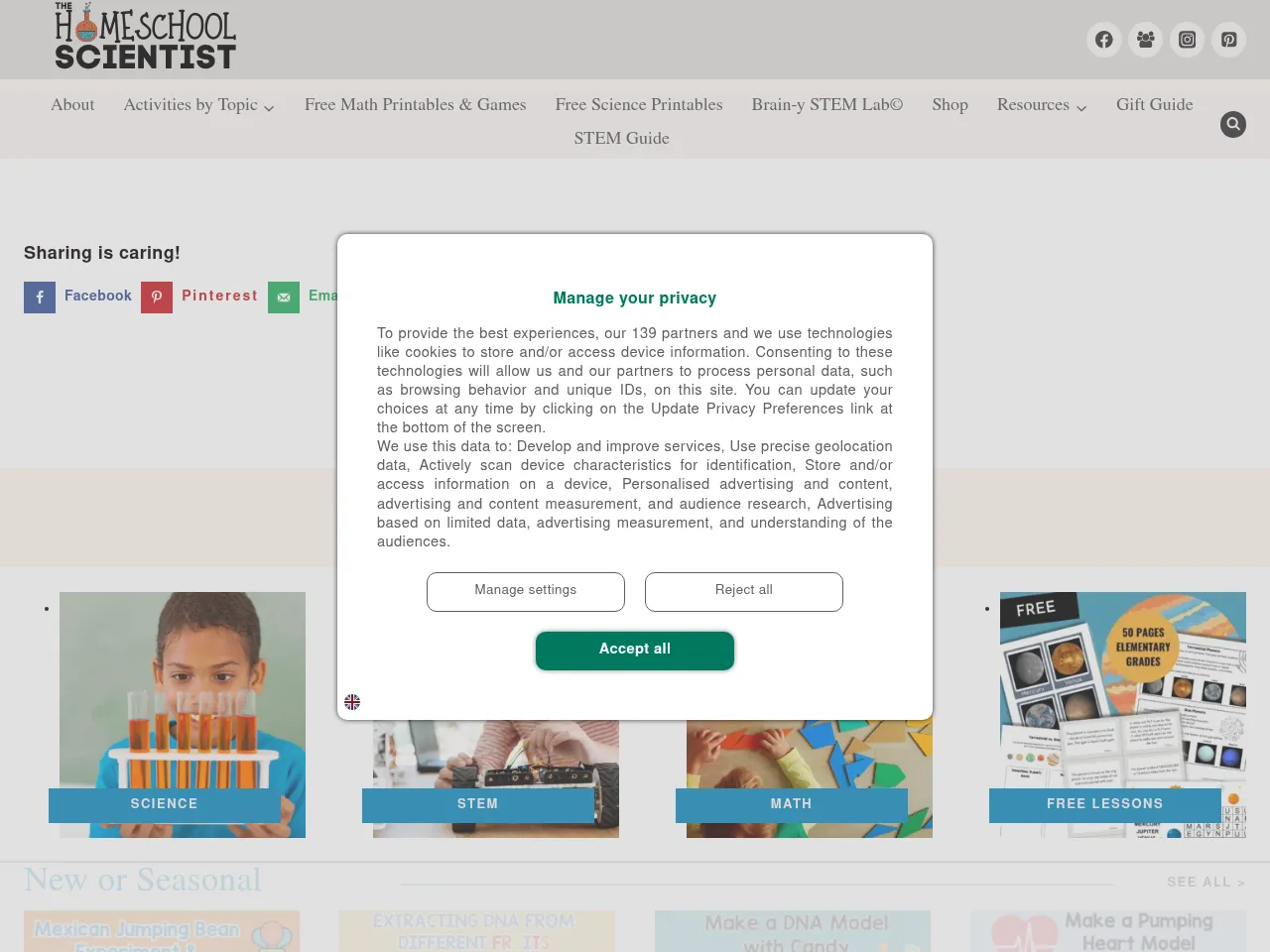The Homeschool Scientist Screenshot