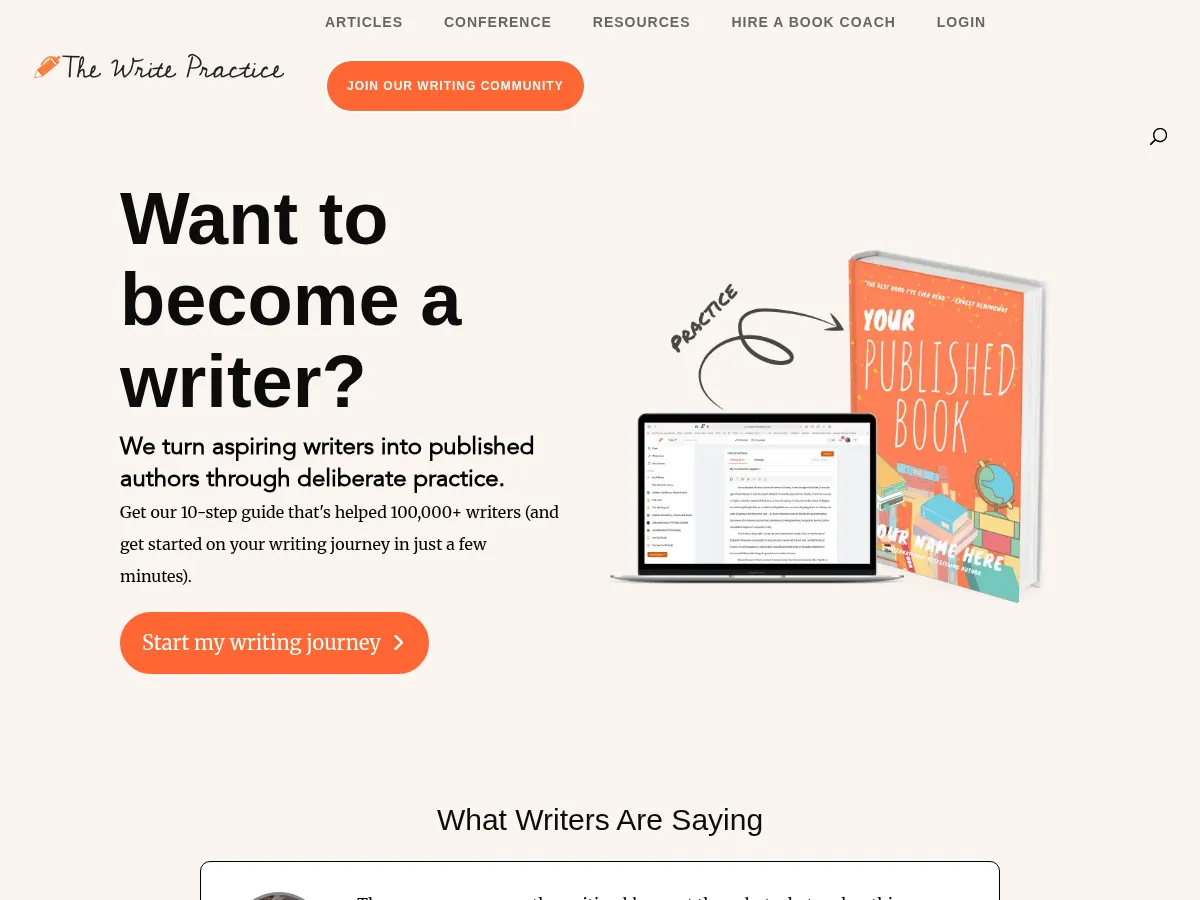 The Write Practice Screenshot