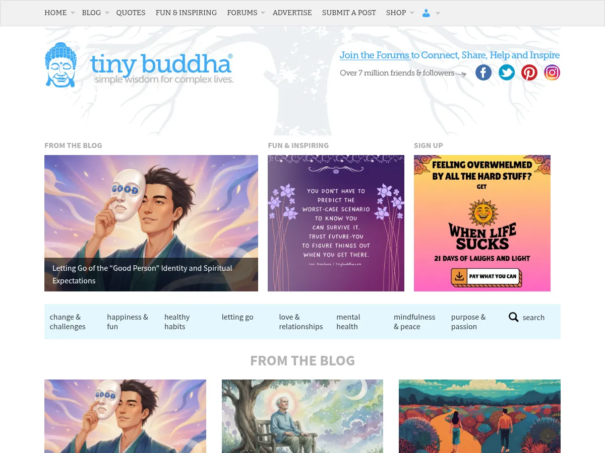 Tiny Buddha Screenshot