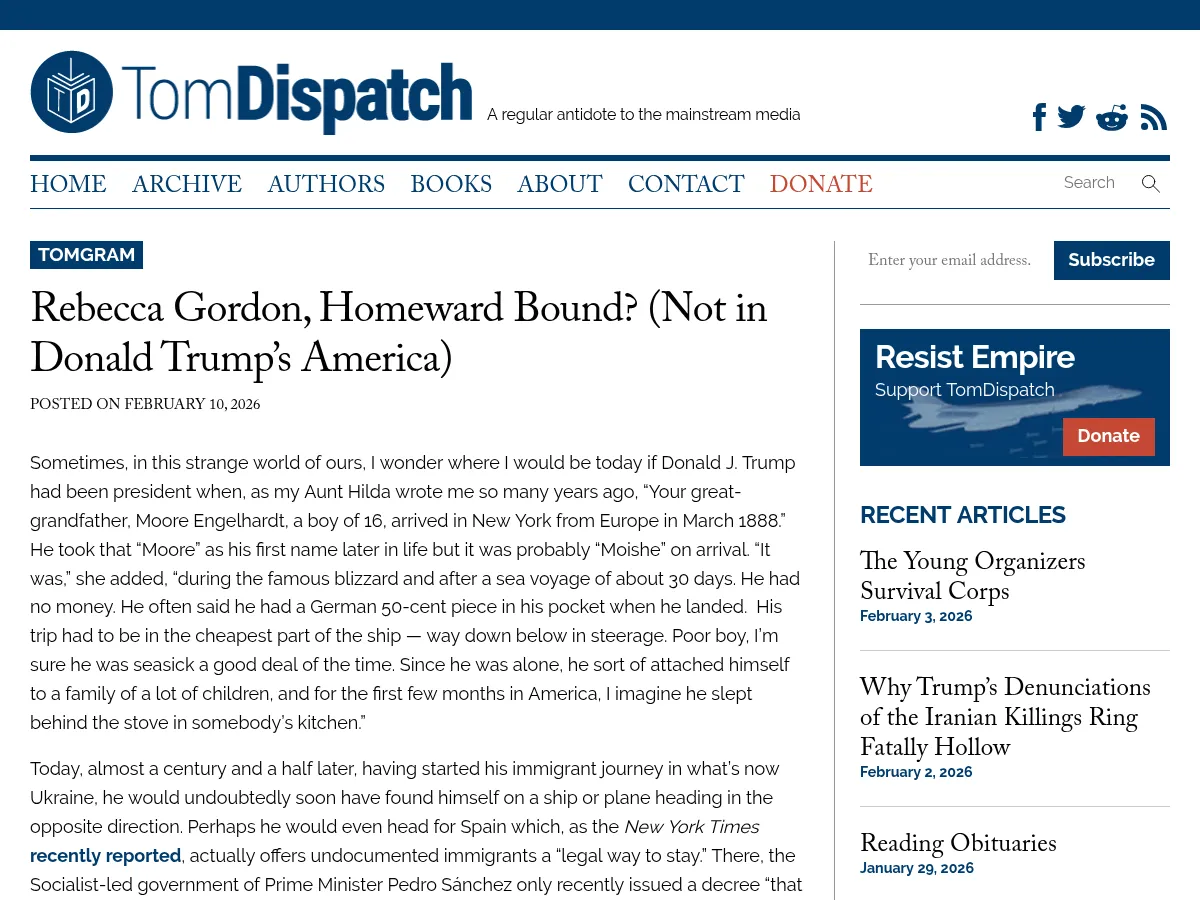 TomDispatch Screenshot