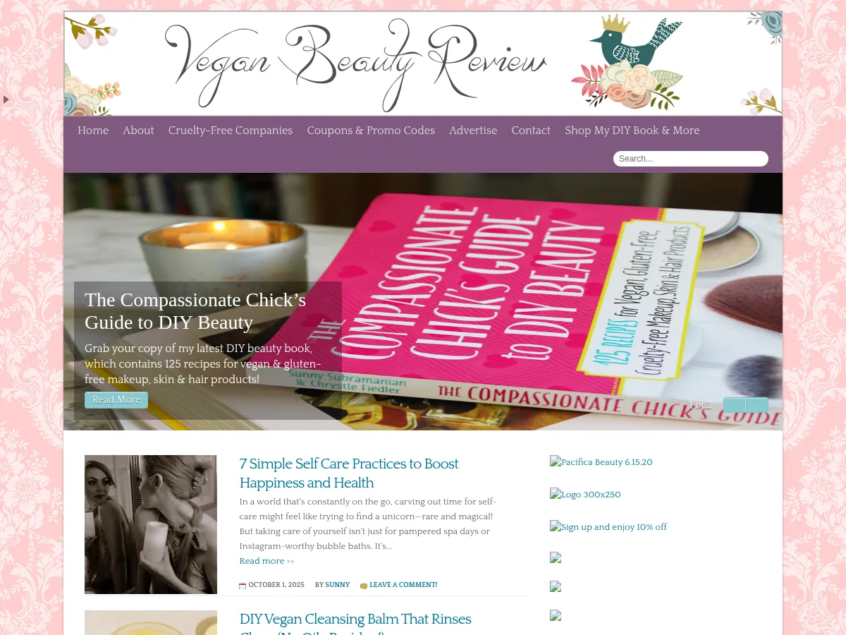 Vegan Beauty Review Screenshot