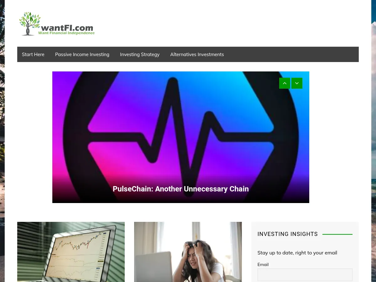 Want Financial Indepenence Screenshot