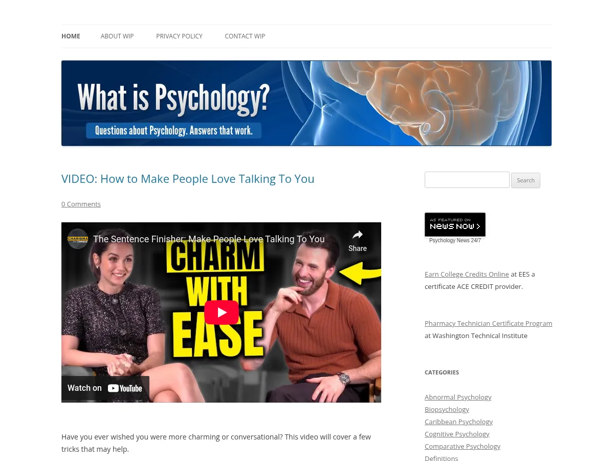 What is Psychology Screenshot