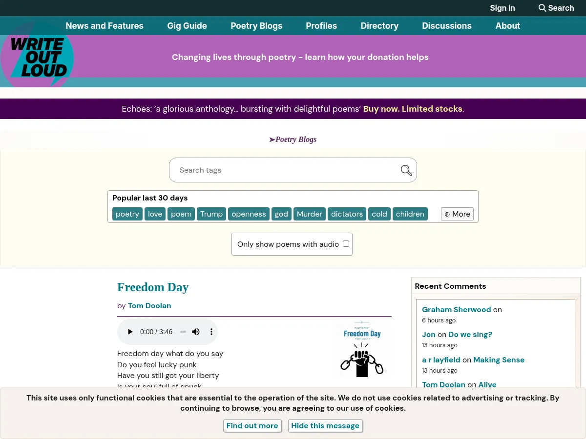 Write Out Loud Screenshot