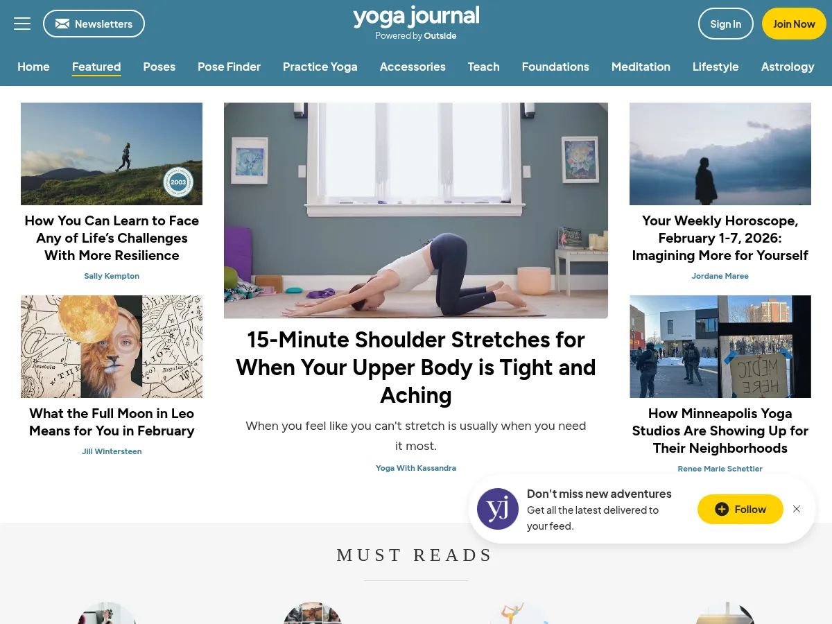 Yoga Journal Screenshot