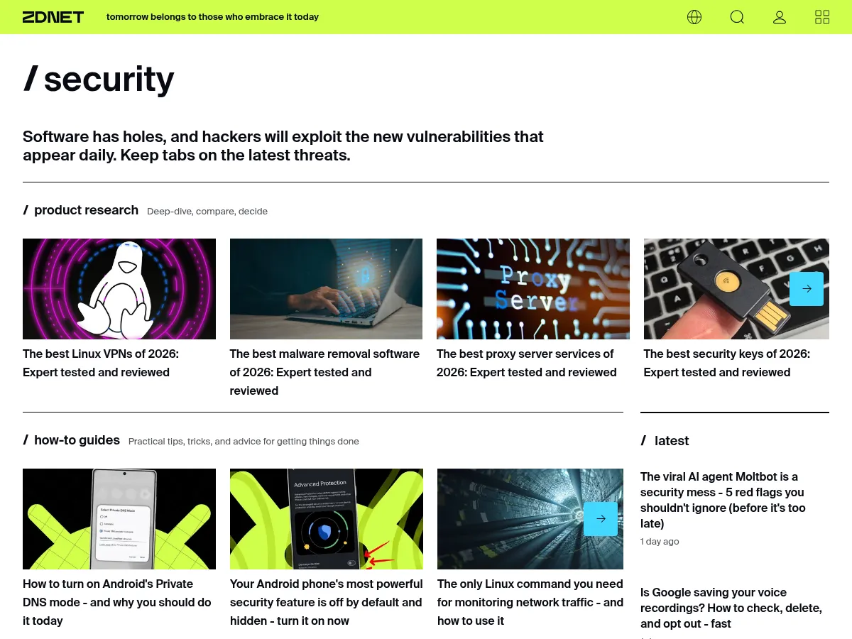Zero Day - ZDNet Screenshot