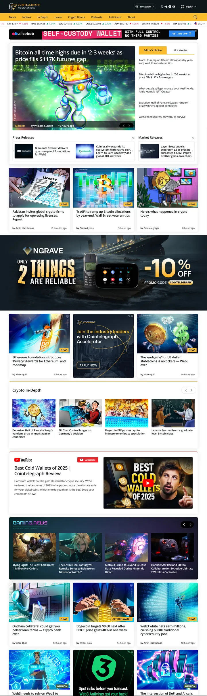 Cointelegraph Screenshot Long