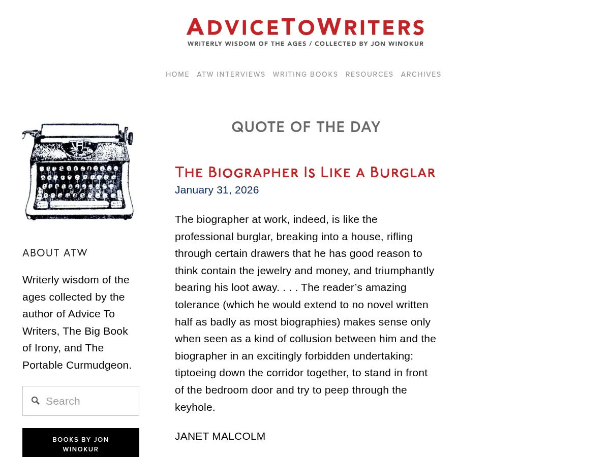 Advice To Writers Screenshot