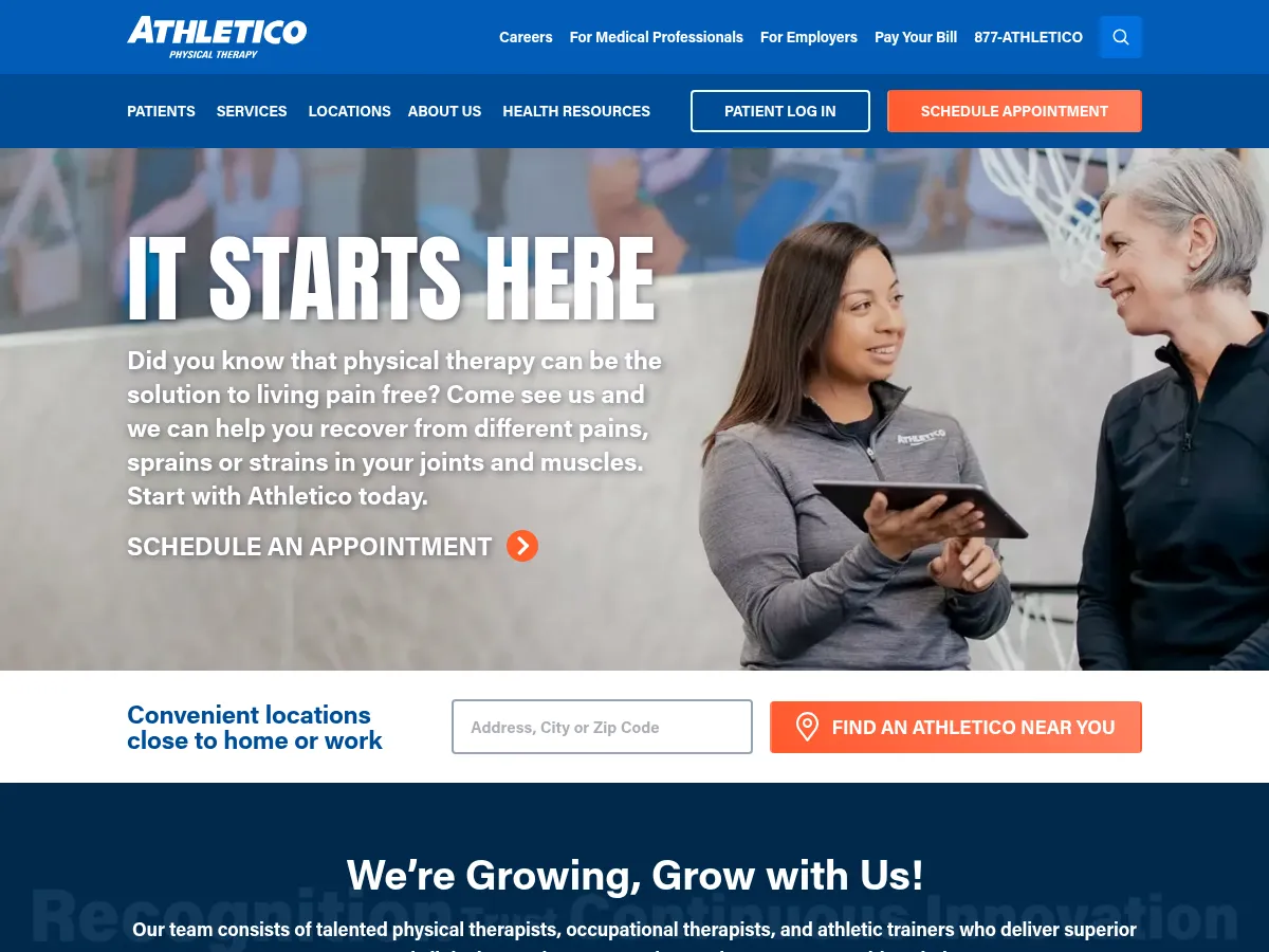 Athletico Physical Therapy Screenshot