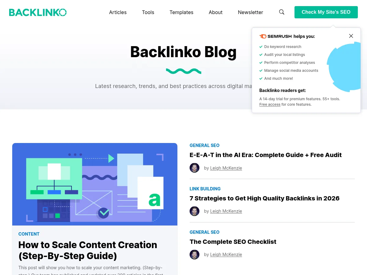 Backlinko Screenshot