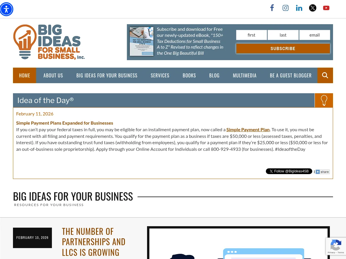 Big Ideas for Small Business