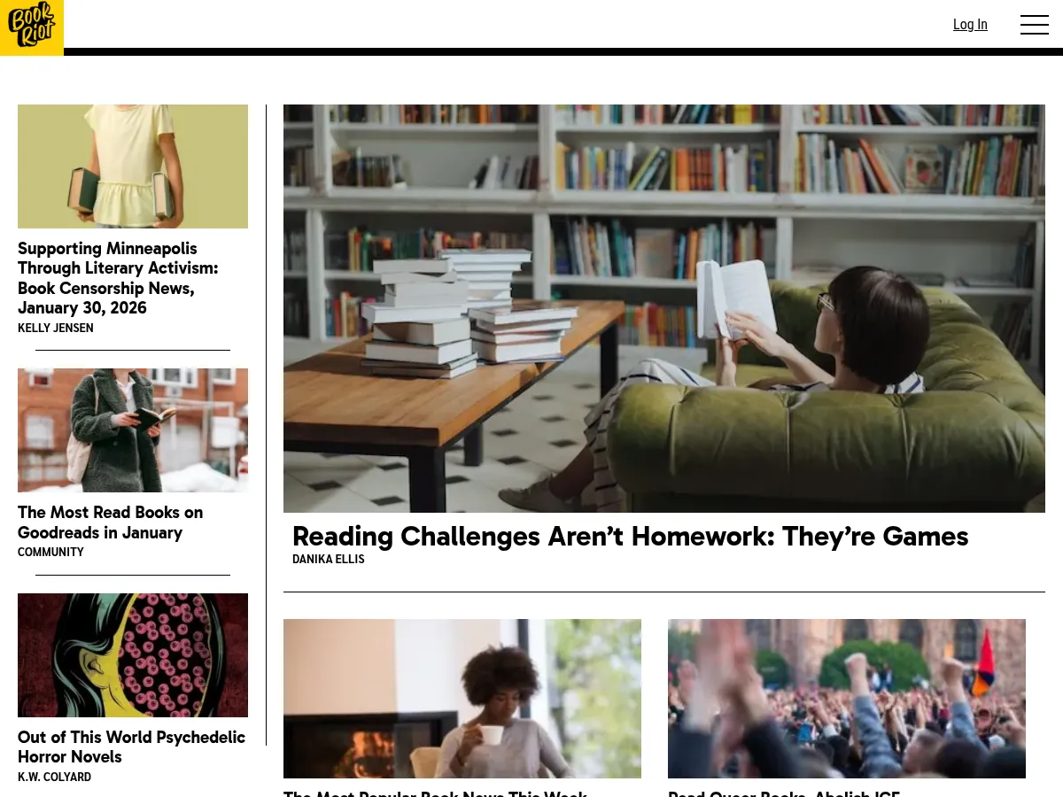 Book Riot Screenshot