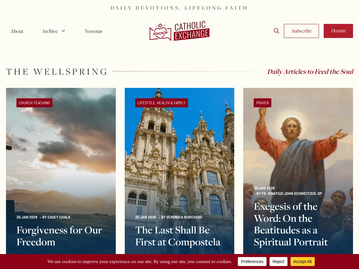 Catholic Exchange Screenshot