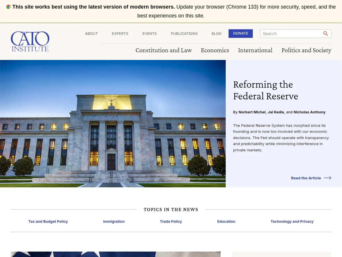 Cato Institute Screenshot