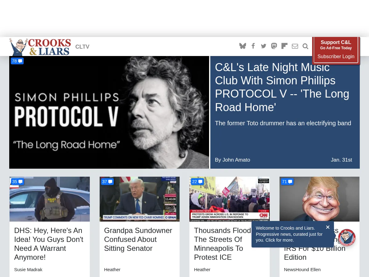 Crooks & Liars Screenshot