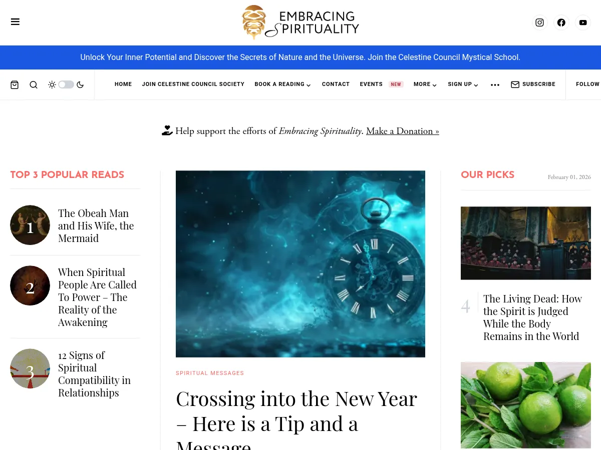 Embracing Spirituality Screenshot