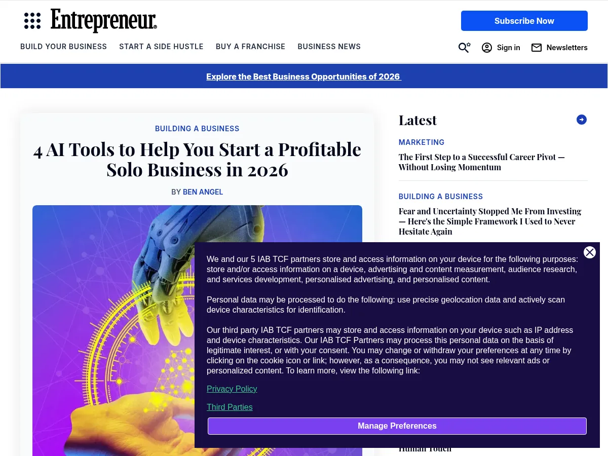 Entrepreneur Screenshot