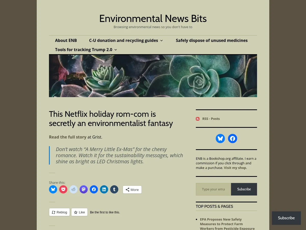 Environmental News Bits Screenshot