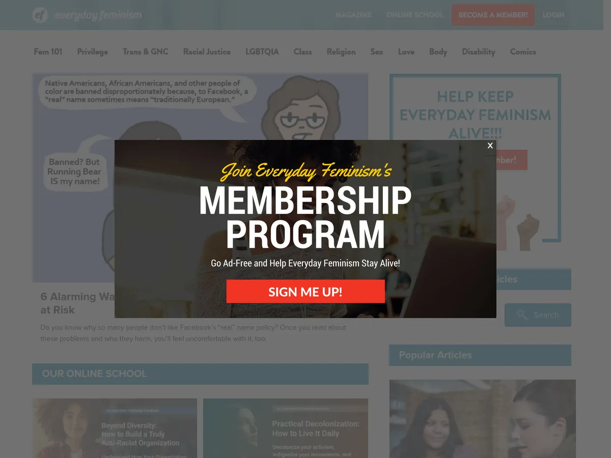 Everyday Feminism Screenshot