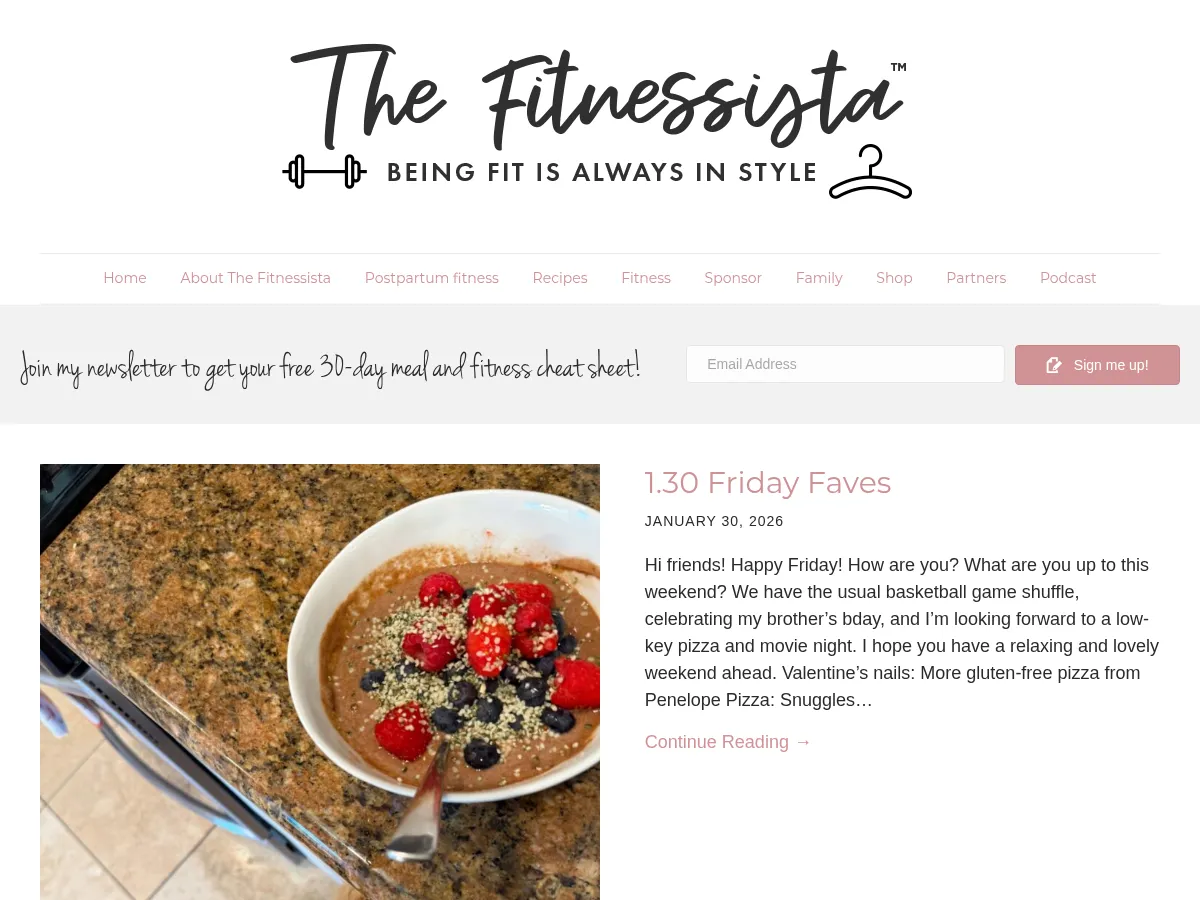 Fitnessista Screenshot